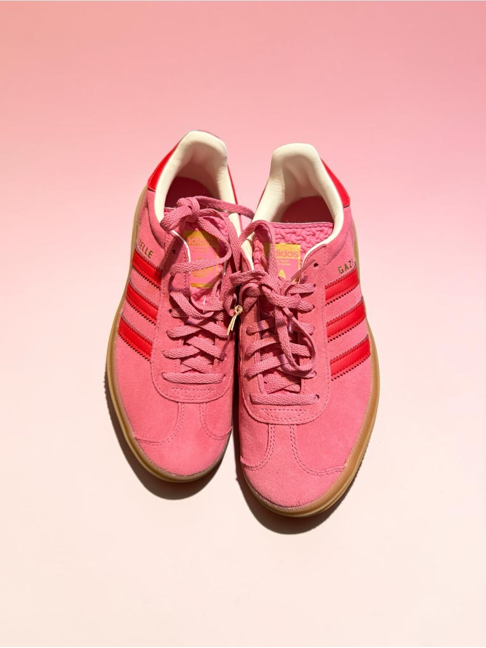 adidas Gazelle Women's Suede Sneaker - Pink with Gum Sole - Picture 2 of 3